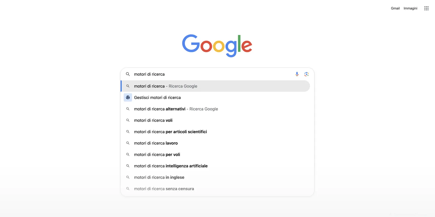 ricerca su google con attive le voci consigliate da google suggest.webp
